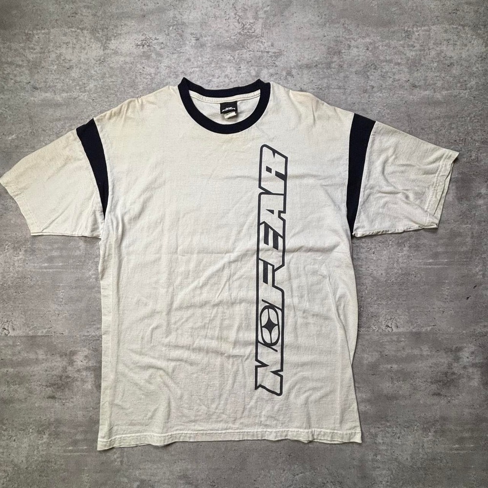 No Fear Graphic Tee Mens XL White Vintage 90s Skater Ringer Shirt